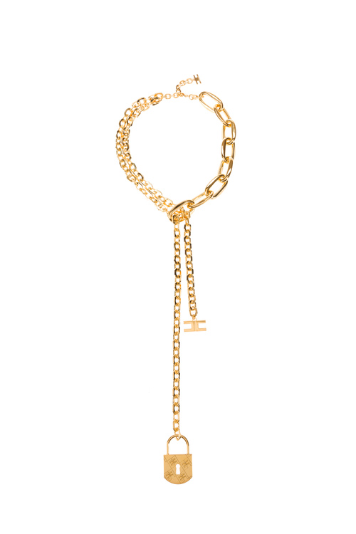 Long necklace with chain mix - Elisabetta Franchi® Outlet