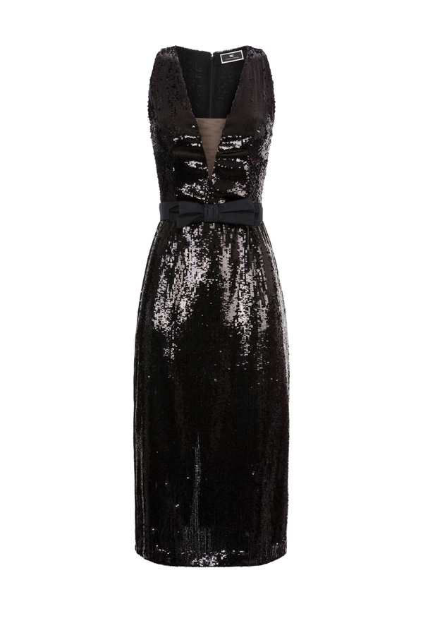 Midi dress with sequins - Elisabetta Franchi® Outlet