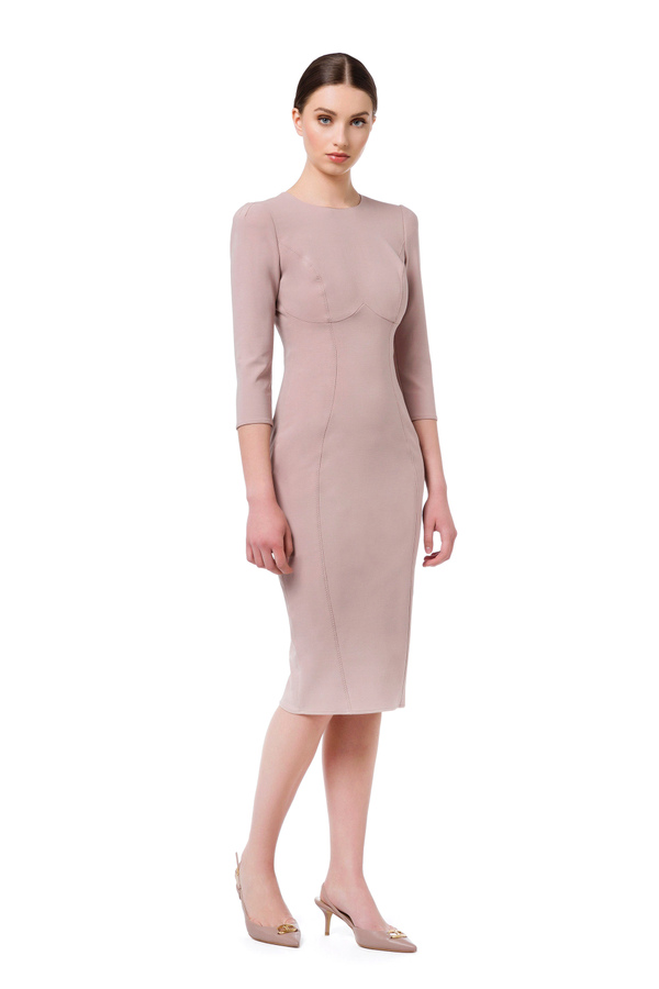 Sheath dress with open neckline on the back - Elisabetta Franchi® Outlet