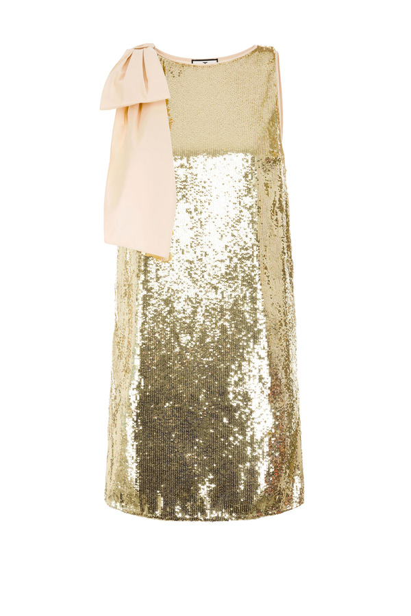Mini-robe avec maxi bouffette - Elisabetta Franchi® Outlet