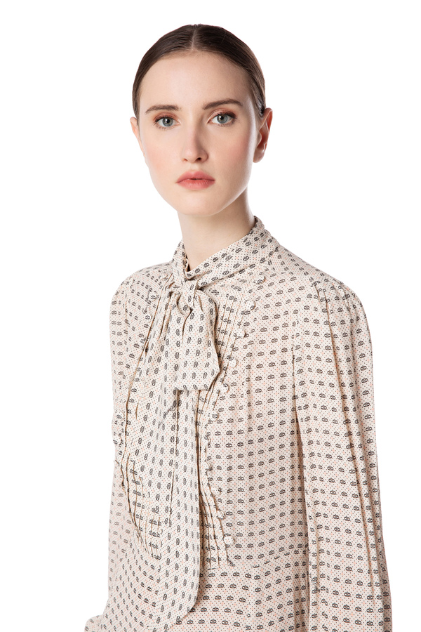Robe chemise courte imprimé cravate - Elisabetta Franchi® Outlet