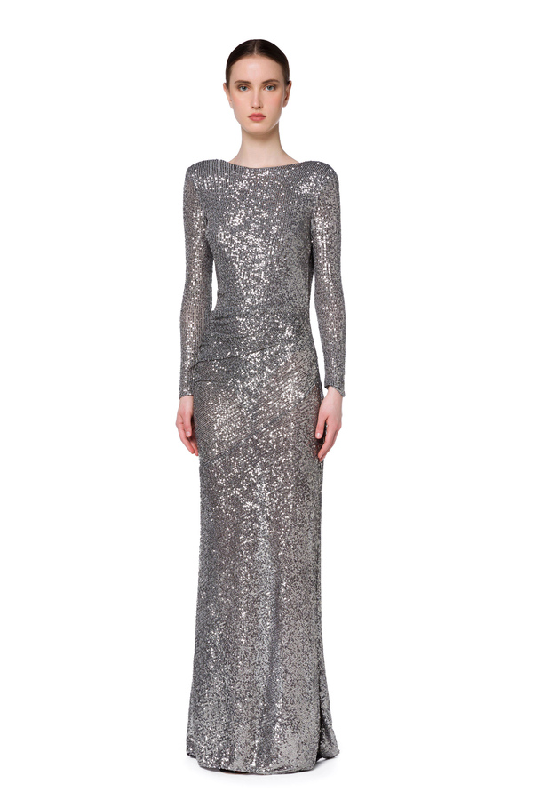 Abito Red Carpet a sirena in full paillettes - Elisabetta Franchi® Outlet