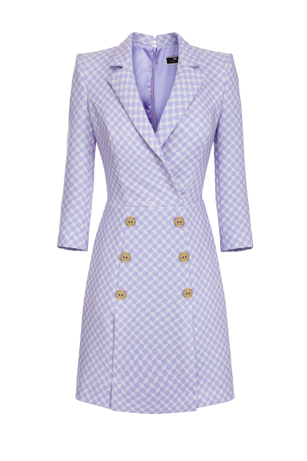 Coat dress with horse bit print - Elisabetta Franchi® Outlet