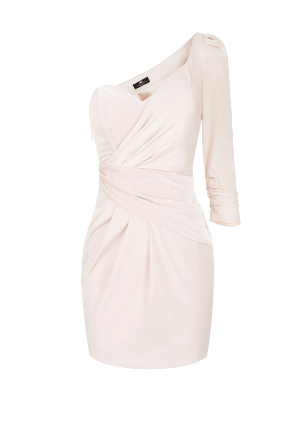 Short one-shoulder dress - Elisabetta Franchi® Outlet