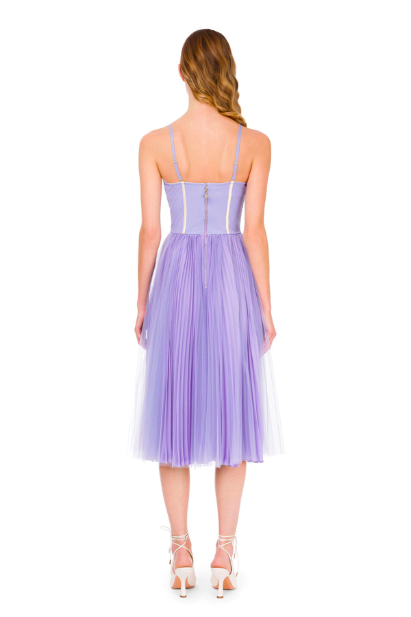 Longuette dress with lace - Elisabetta Franchi® Outlet