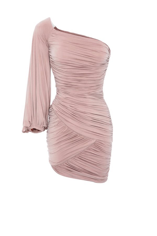 Draped one-shoulder dress - Elisabetta Franchi® Outlet