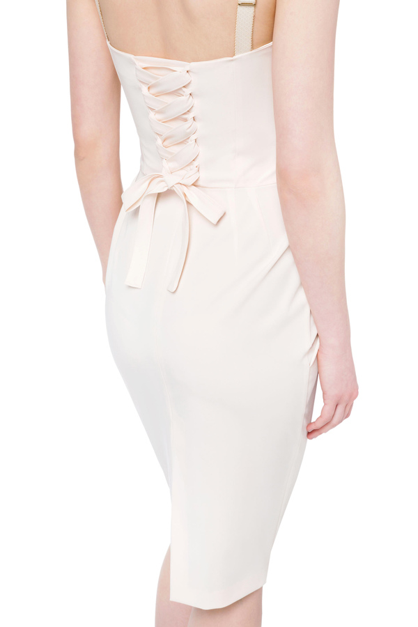 Sheath dress with corset at the back - Elisabetta Franchi® Outlet