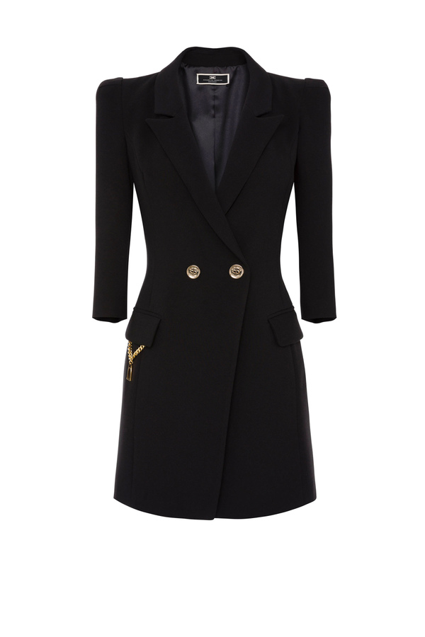Jacket dress with stirrup accessory - Elisabetta Franchi® Outlet