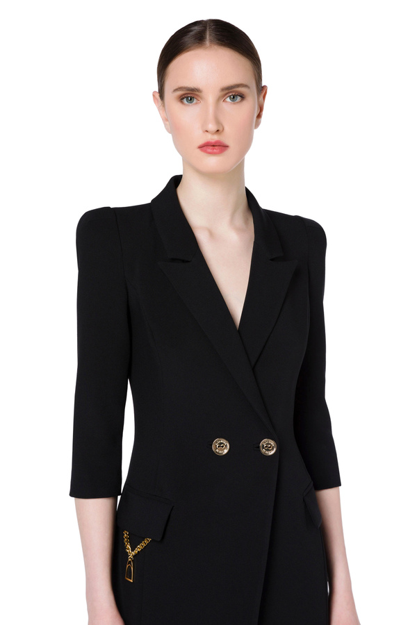 Vestido chaqueta con accesorio de estribo - Elisabetta Franchi® Outlet