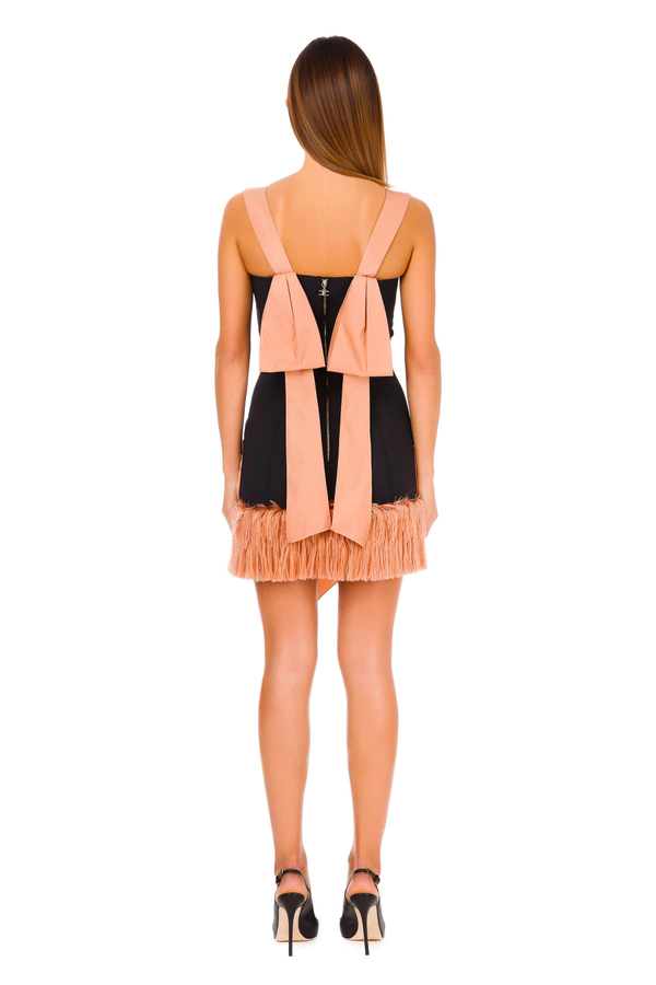 Mini dress with ruffles  - Elisabetta Franchi® Outlet