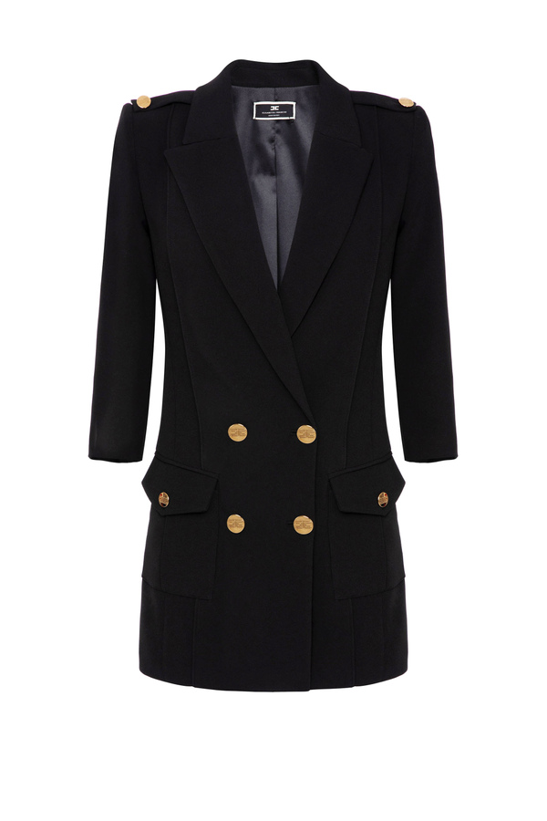 Robe-manteau avec boutons light gold - Elisabetta Franchi® Outlet