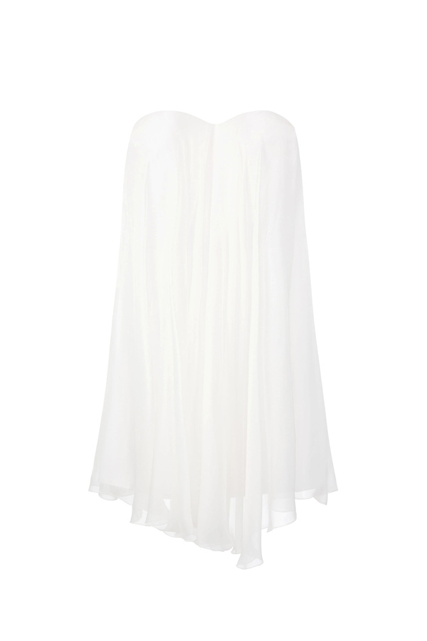 Dress in silk voile fabric - Elisabetta Franchi® Outlet
