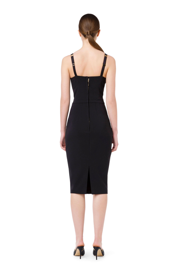 Sheath dress with bustier and gold accessory - Elisabetta Franchi® Outlet
