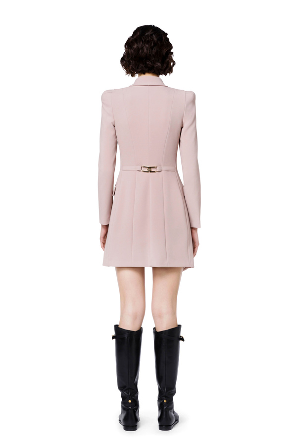 Robe-manteau asymétrique avec revers - Elisabetta Franchi® Outlet