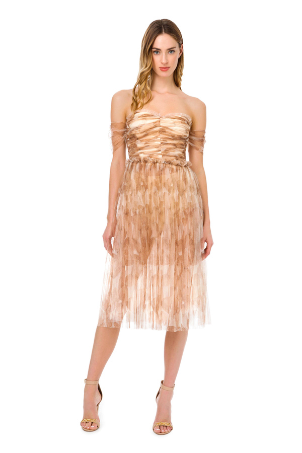 Kleid mit Schmetterling-Print von Elisabetta Franchi - Elisabetta Franchi® Outlet