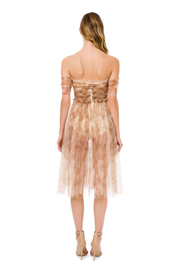 Kleid mit Schmetterling-Print von Elisabetta Franchi - Elisabetta Franchi® Outlet