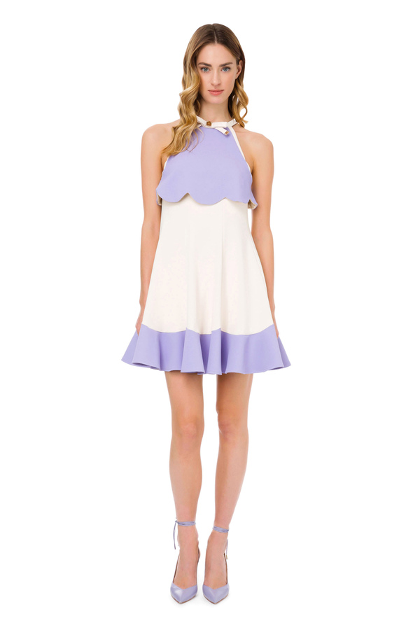 Two-colour stretch dress - Elisabetta Franchi® Outlet