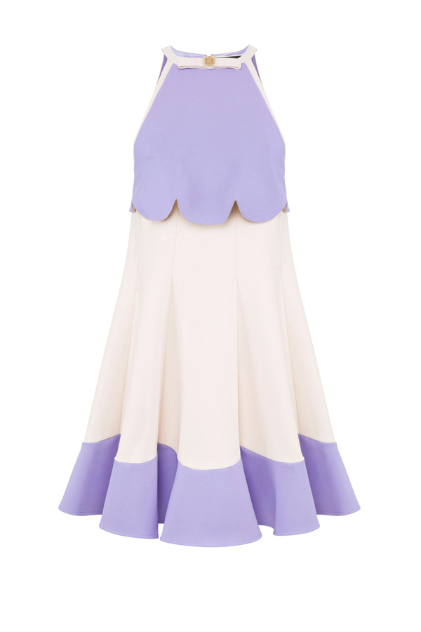Two-colour stretch dress - Elisabetta Franchi® Outlet