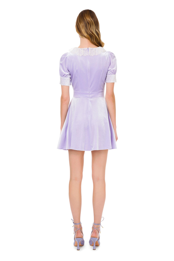 Velvet stretch mini dress - Elisabetta Franchi® Outlet