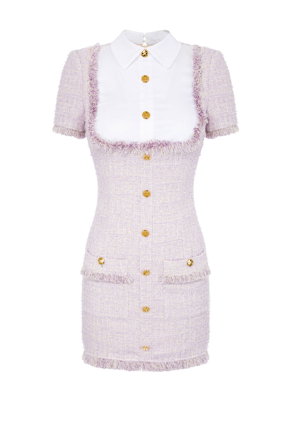 Mini-robe en tweed - Elisabetta Franchi® Outlet