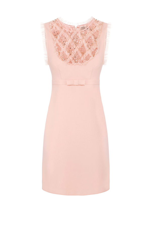 Mini dress with embroidery - Elisabetta Franchi® Outlet