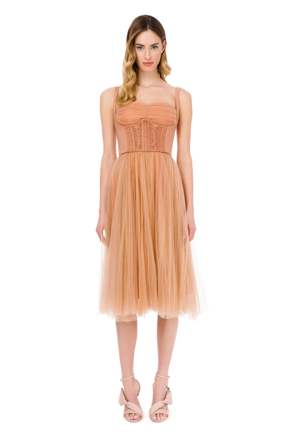 Abito Red Carpet in tulle - Elisabetta Franchi® Outlet