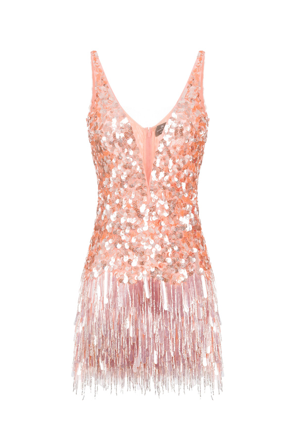 Dress with total sequin embroidery - Elisabetta Franchi® Outlet