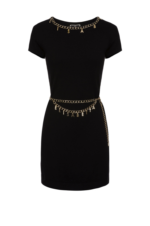 Mini dress with belt and charms - Elisabetta Franchi® Outlet