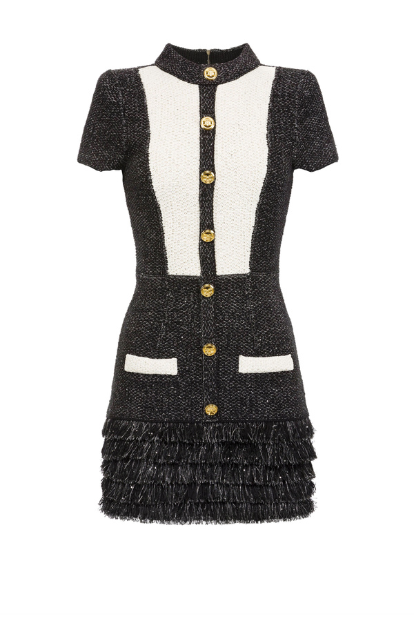 Mini-robe en tricot structurée - Elisabetta Franchi® Outlet