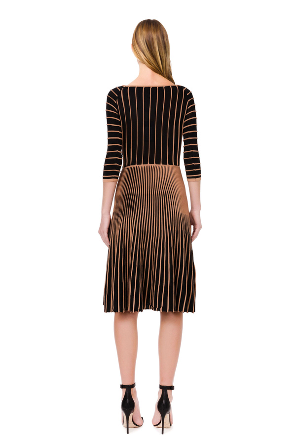 Knitted dress with ribbing - Elisabetta Franchi® Outlet