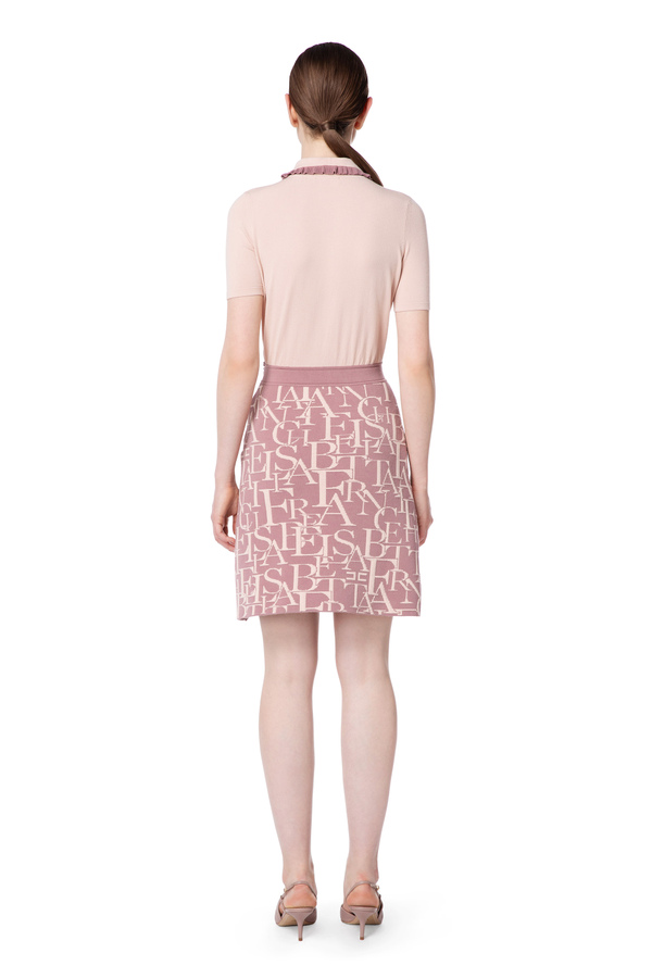 Mini robe en jacquard avec logo en lettres - Elisabetta Franchi® Outlet