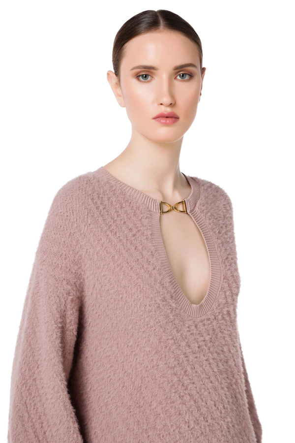 Mini dress a sacchetto in misto lana - Elisabetta Franchi® Outlet