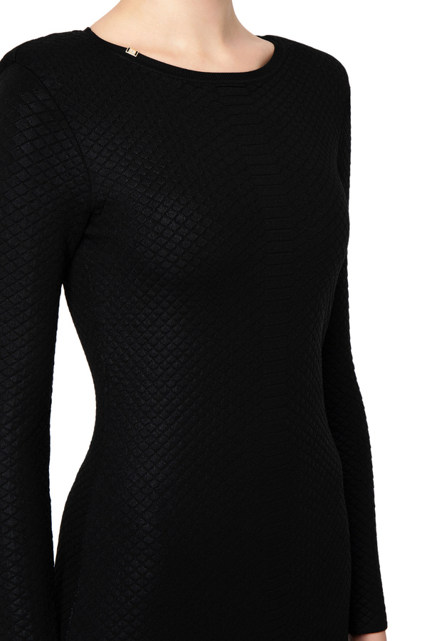 Snake effect dress in knit fabric - Elisabetta Franchi® Outlet
