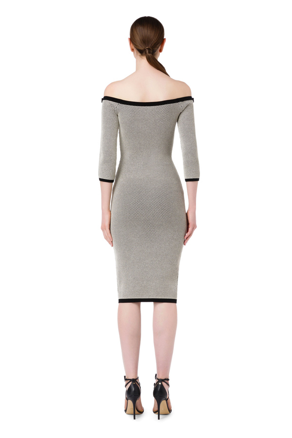 Elisabetta Franchi calf-length sheath dress with side bows - Elisabetta Franchi® Outlet