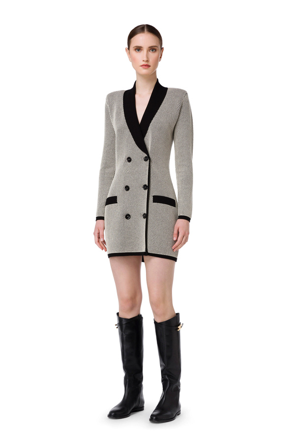 Elisabetta Franchi two-colour coat dress - Elisabetta Franchi® Outlet