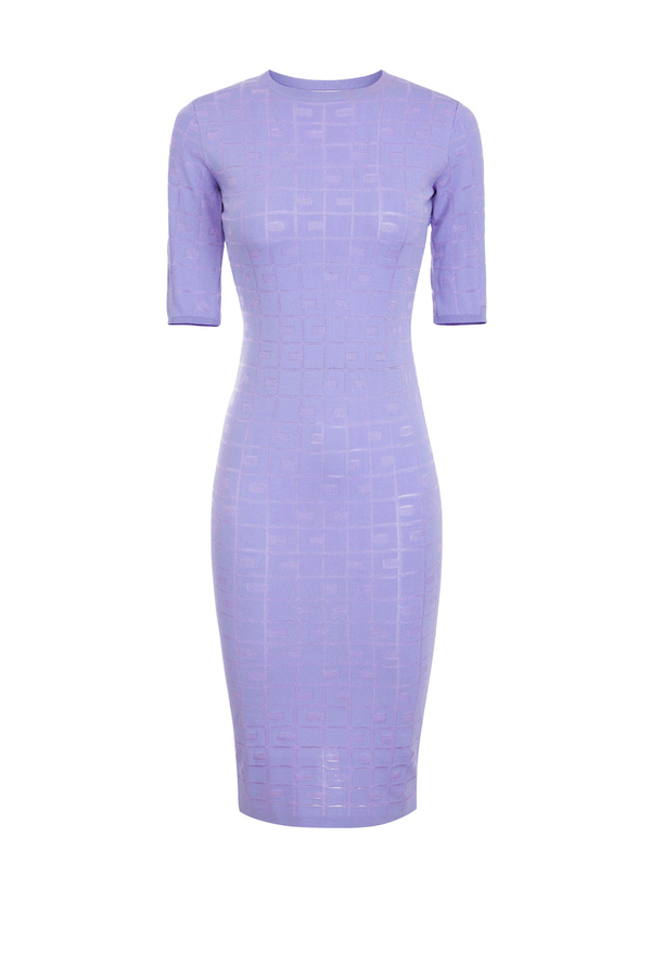 Elisabetta Franchi knit calf-length dress with logo - Elisabetta Franchi® Outlet