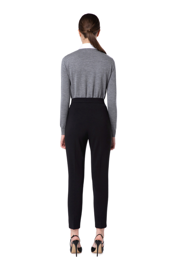 Body tricot sweater with collar - Elisabetta Franchi® Outlet