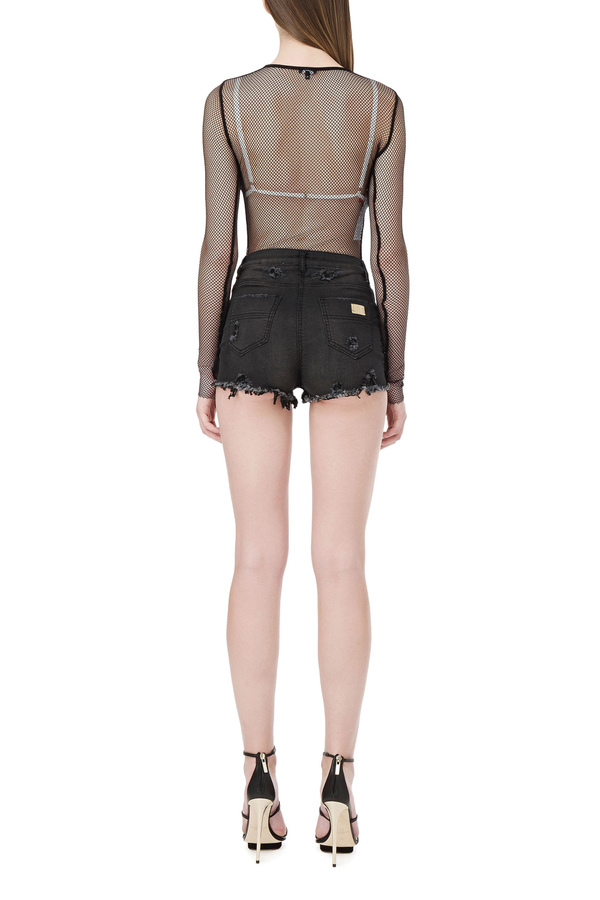 Bodysuit in mesh fabric - Elisabetta Franchi® Outlet