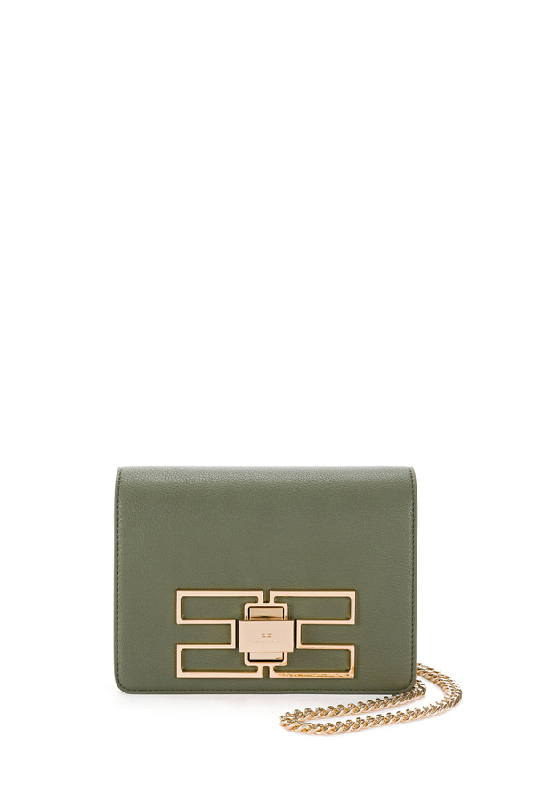 Mini-Bag mit Gold- Logo - Elisabetta Franchi® Outlet