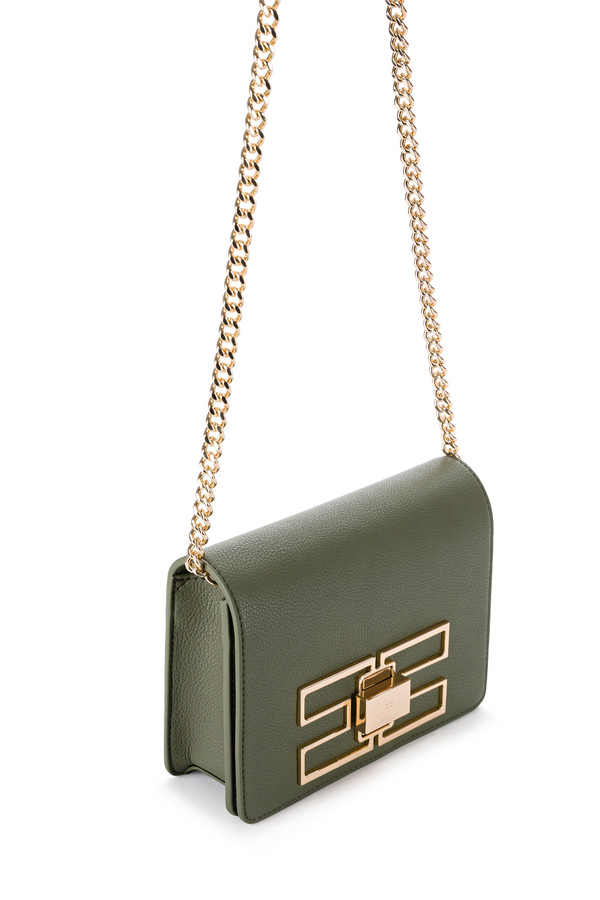Mini-Bag mit Gold- Logo - Elisabetta Franchi® Outlet