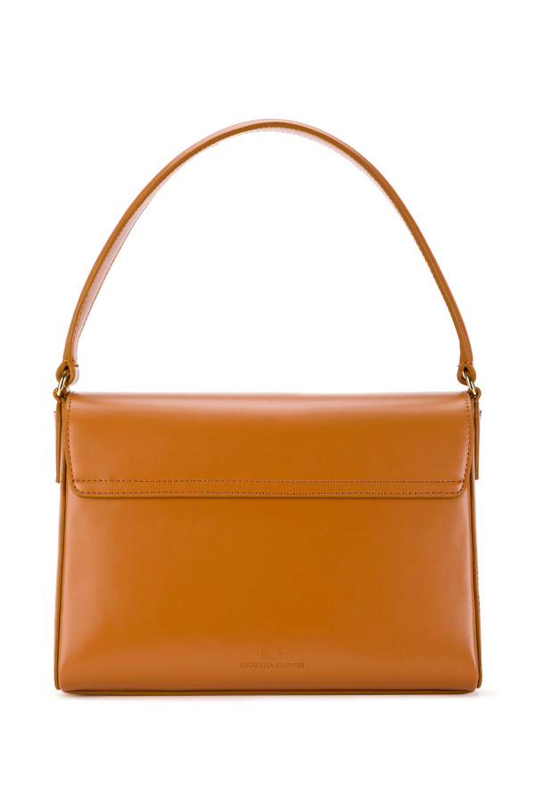 Elisabetta Franchi medium bag with pendant logo ring - Elisabetta Franchi® Outlet