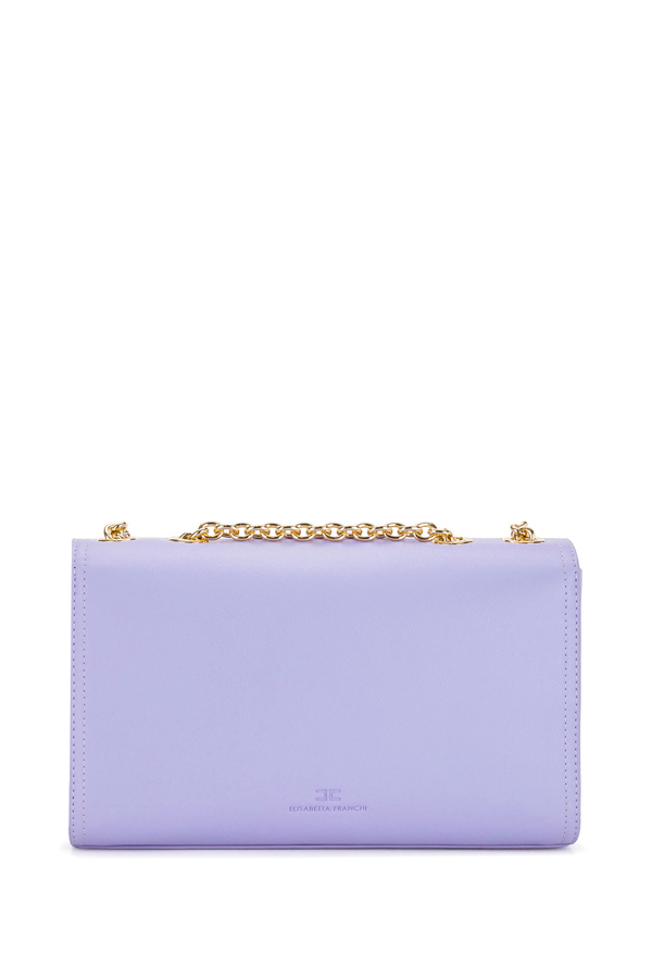 Medium bag with light gold clasp - Elisabetta Franchi® Outlet