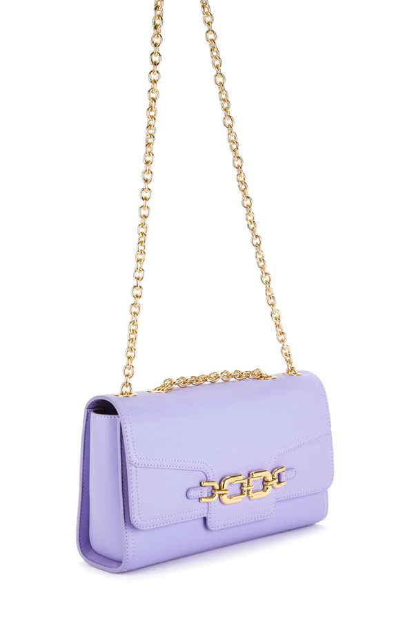 Medium bag with light gold clasp - Elisabetta Franchi® Outlet
