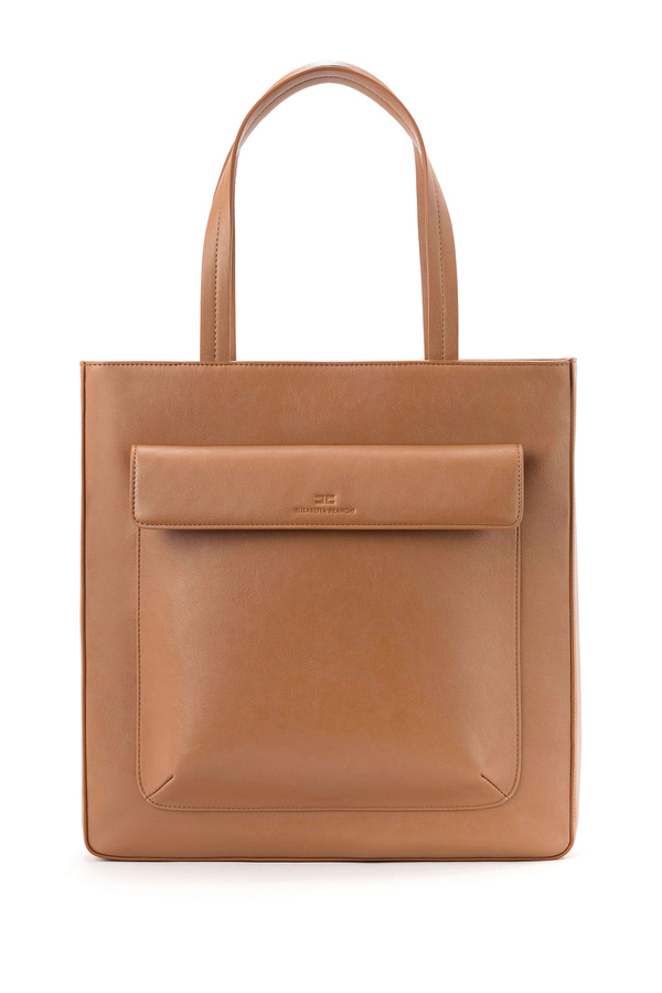 Maxi Tote-Bag aus Jacquard mit Horsebit-Print - Elisabetta Franchi® Outlet