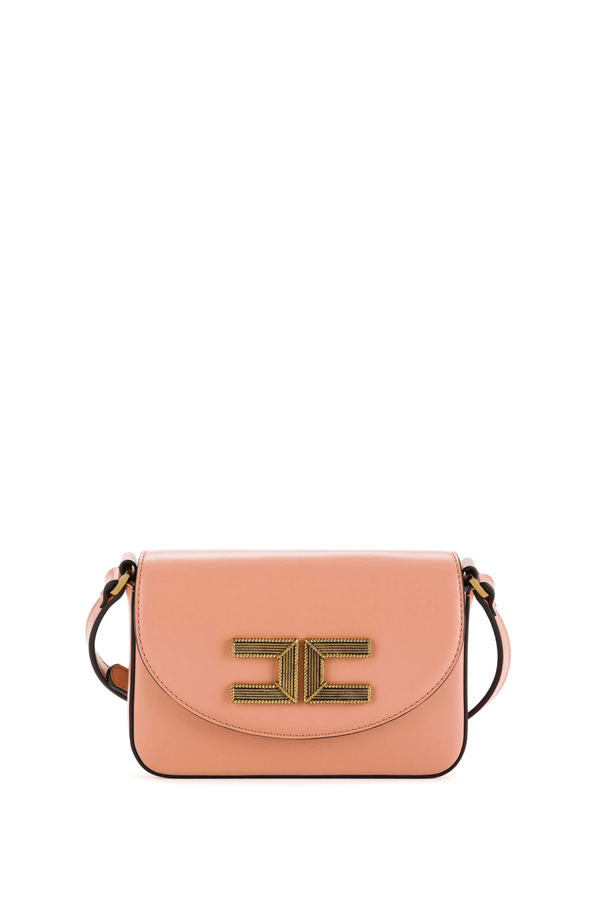 Shoulder box bag with Elisabetta Franchi logo - Elisabetta Franchi® Outlet