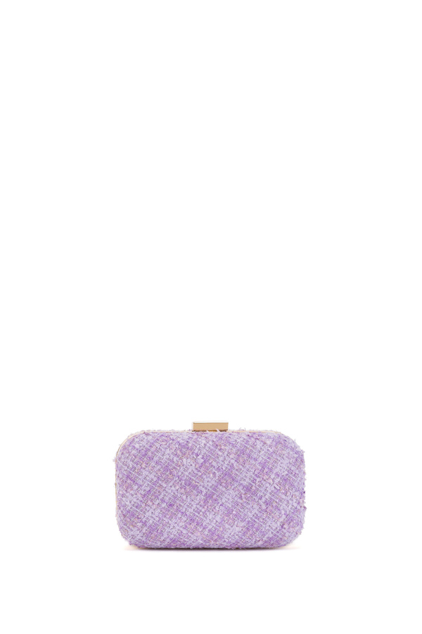 Tweed mini clutch bag by Elisabetta Franchi - Elisabetta Franchi® Outlet