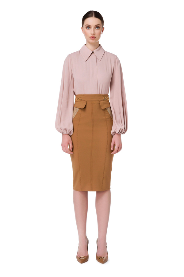 Wide sleeve blouse by Elisabetta Franchi - Elisabetta Franchi® Outlet