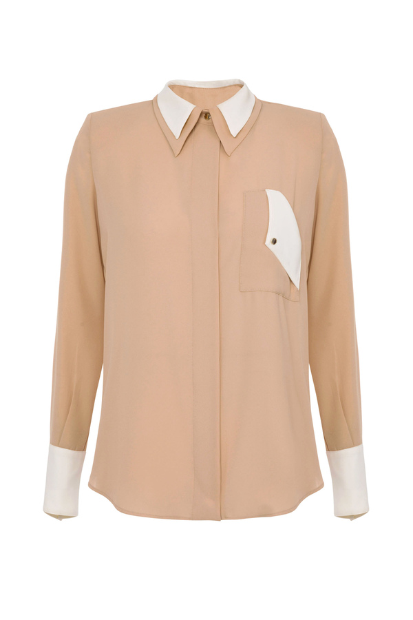 Elisabetta Franchi two-colour blouse - Elisabetta Franchi® Outlet