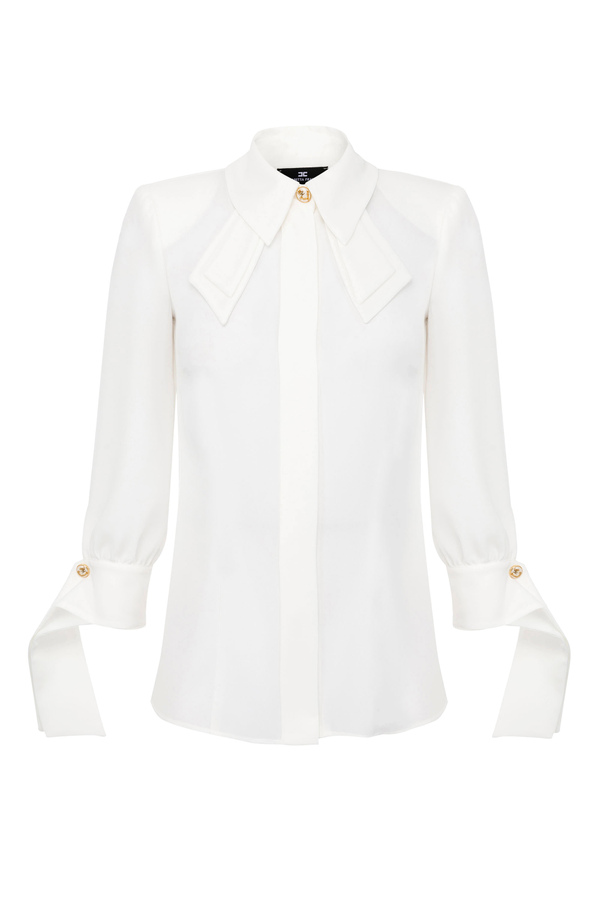 Blouse with scarf cuffs - Elisabetta Franchi® Outlet