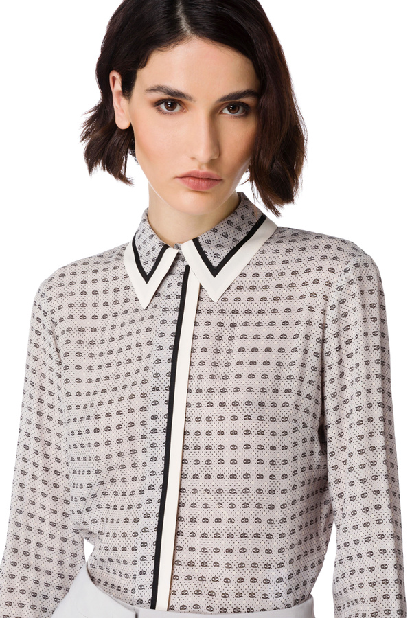 Chemise avec imprimé cravate par Elisabetta Franchi - Elisabetta Franchi® Outlet